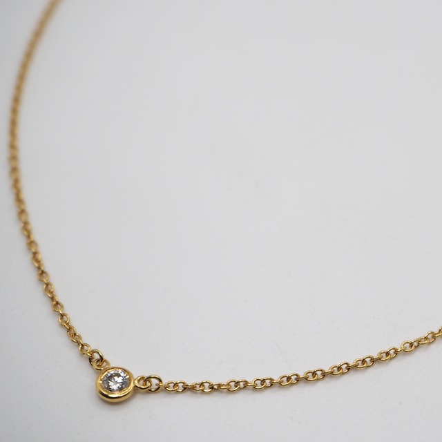 Tiffany&Co. バイザヤード シングル ダイヤモンド ペンダント ネックレス ダイヤモンド K18 ティファニー