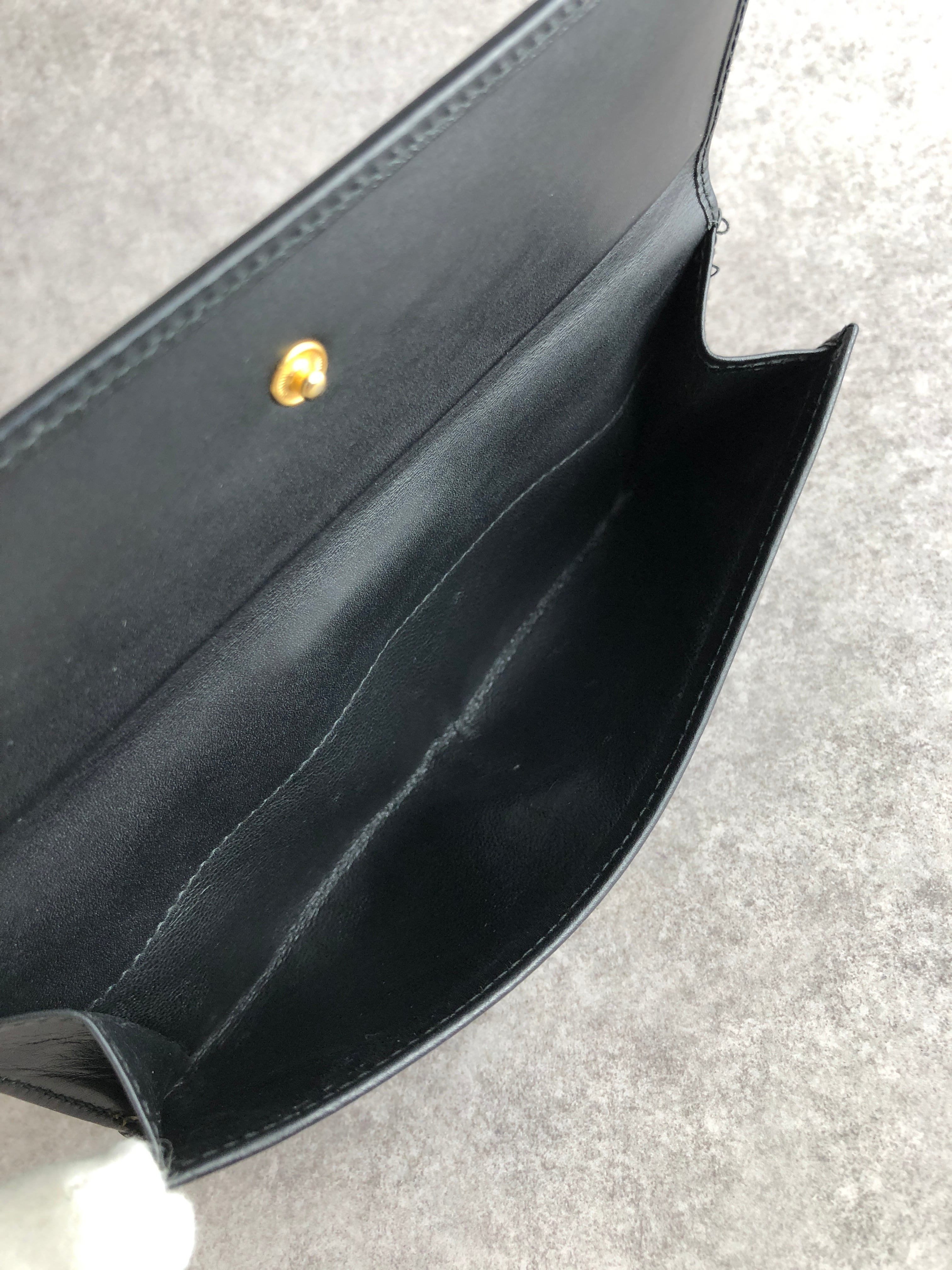 GUCCI グッチ 財布 ブラック ホースビット レザー 長財布 vintage
