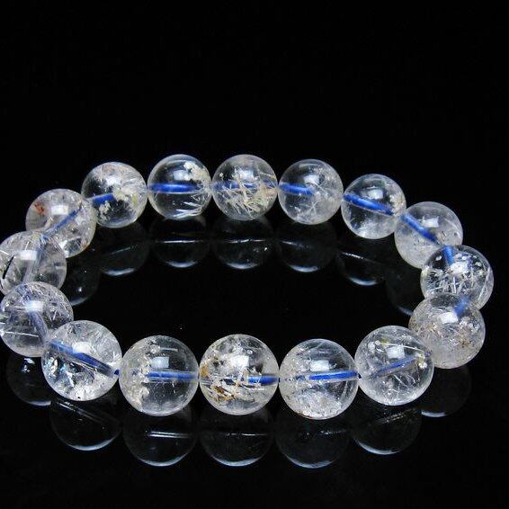 ホワイトガーデンファントムクォーツ ブレスレット 14mm 一点物 メール便可 [M便 1/10] 111-42523