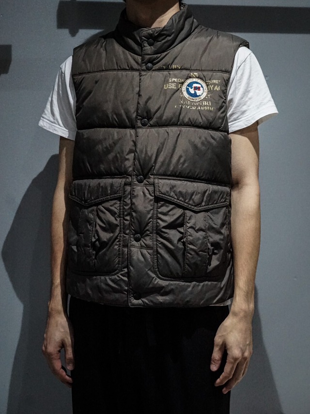 【add (C) vintage】"NAPAPJIRI" Patch Design Loose Padded Vest