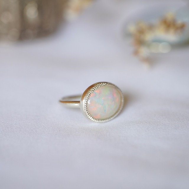 [送料当方負担] White Opal Ring(RSV030_OP)
