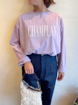 MICA&DEAL / "CHAMPLAN"ロゴロングスリーブT-shirt