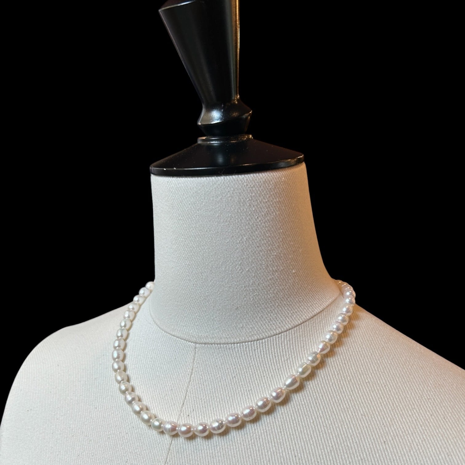 Fresh Water Pearl Necklace-White 淡水パールネックレス