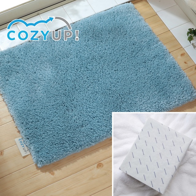 【ギフト】ヒンヤリ解消！COZY UP!バスマット　ブルー 60cm×90cm