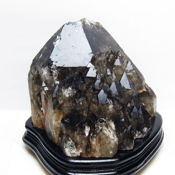 10.5Kg モリオン 黒水晶 原石 エレスチャル 台座付属 一点物 191-556