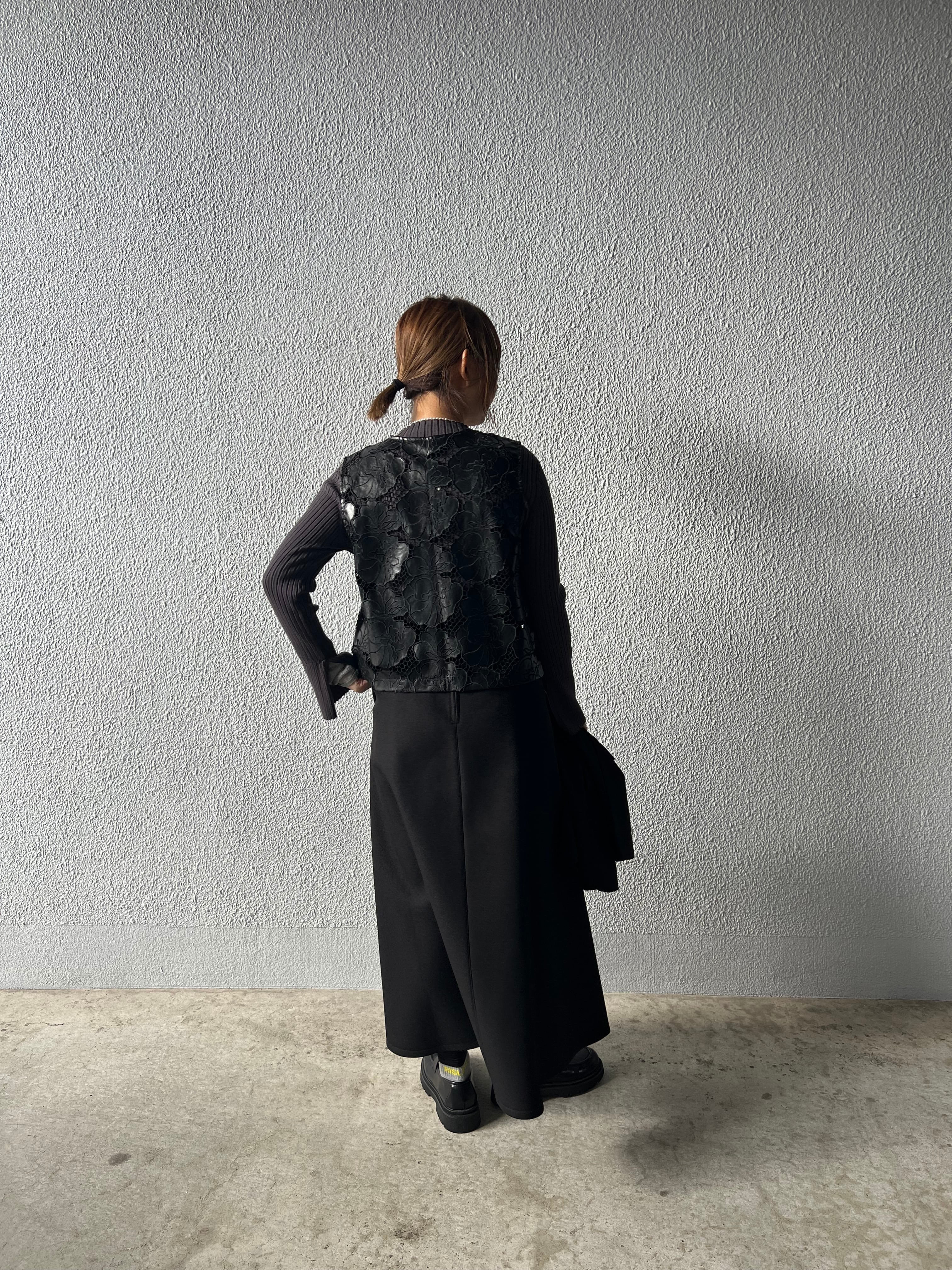 【SELECT】フェイクレザーレースジレ　21-0207