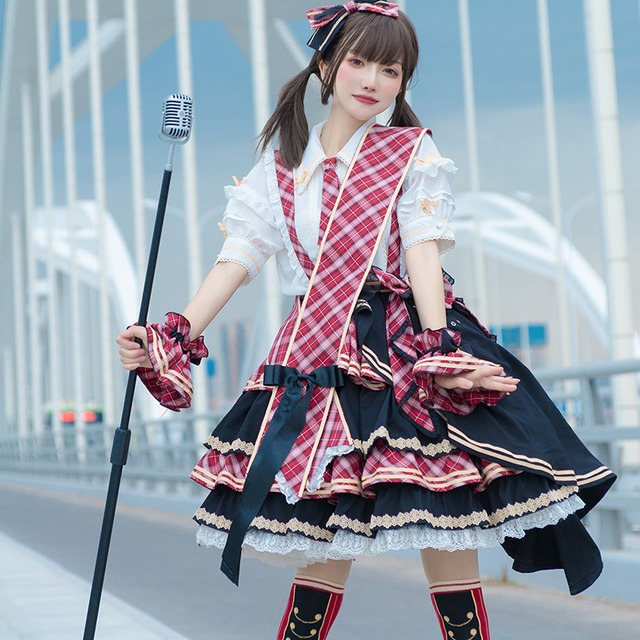 【キラキラ アイドル衣装】ライブ MV ステージ衣装 オールインワン チェック柄  イベント衣装｜SEASONZ