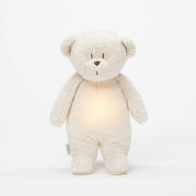 Organic Humming Bear With A Lamp [ Polar (white) ] / moonie [ファーストトイ 出産準備 出産祝い]