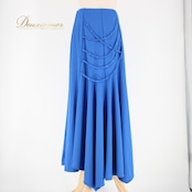 社交ダンス 衣装 スタンダード スカート レッスンウェア レディース ラインストーン 無地 青 ブルー系 シンプル フォーマル 上品 練習着 ダンス スカート 高級 ロイヤルブルー ラインストーン付き おしゃれ ストレッチ 多層 シルエット 動きやすい 大人向け イベント 外出 用途別 セクシー 上品さ 柔らかい 体型カバー