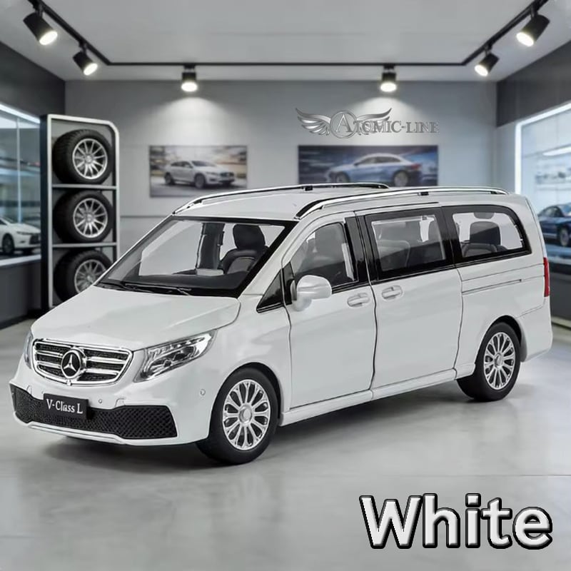 メルセデス ベンツ V-CLASS ミニカー 1/24 全2色 ライト点灯 エンジン