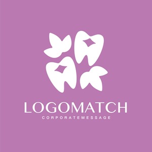 歯の紫陽花のロゴ