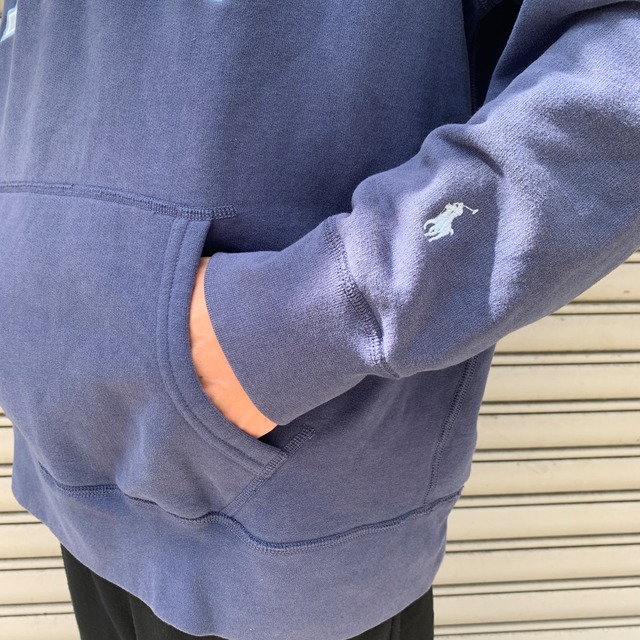 ラルフローレン POLOロゴスウェットパーカー ポニーマーク ネイビー XL