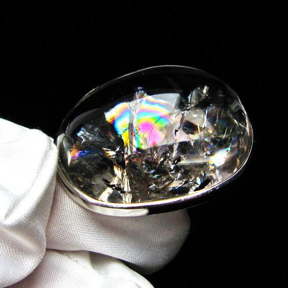 アイリスクォーツ ペンダント 虹入り 水晶 ペンダント 112-6007