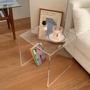 acryl clear side table / アクリル クリア サイドテーブル ソファー ダイニング 透明 韓国 北欧 インテリア