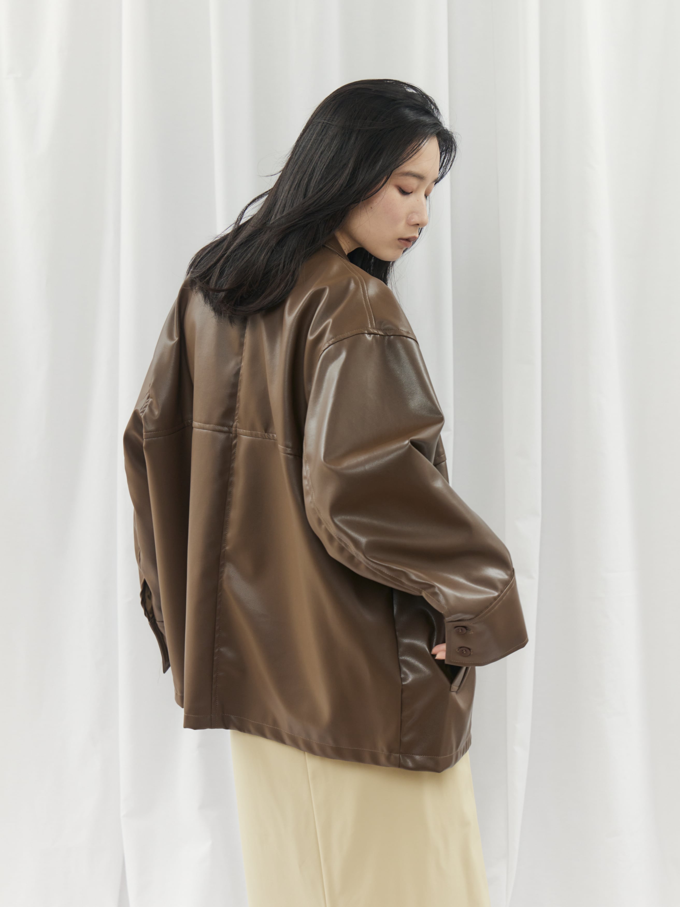 FAUX LEATHER JK（ﾌｪｲｸﾚｻﾞｰｼﾞｬｹｯﾄ）【7543117】 | CIEL'AIR