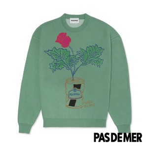 【PAS DE MER/パドゥメ】LATTINA JUMPER クルースウェット / GREEN / AW24-12730
