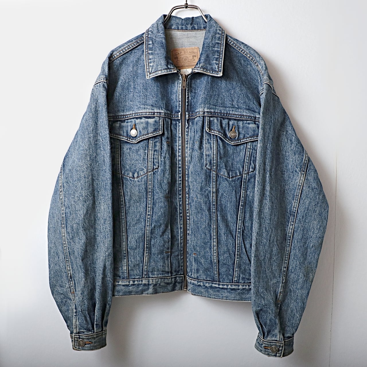 90s GAP ギャップ デニム フロントジップ トラッカー ジャケット 90s GAP ギャップ デニム フロントジップ トラッカー ジャケット
