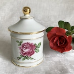 リモージュ蓋物　キャニスター　バラのツボ　ボンボニエール　 12otcg12