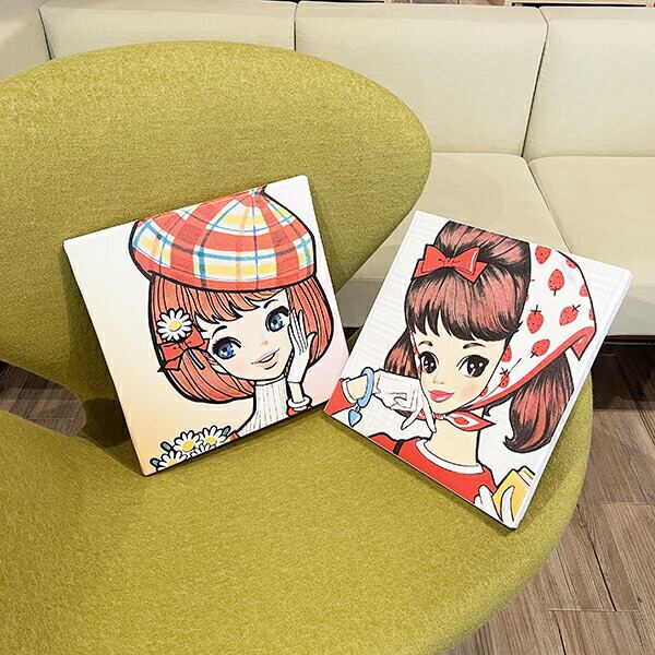 キャンバスアート プリント オリジナルヒーロー ブレイブルビー おるとえー 内藤ルネ キャンバスアート ルネガール＜ベレー帽の少女＞ インテリア