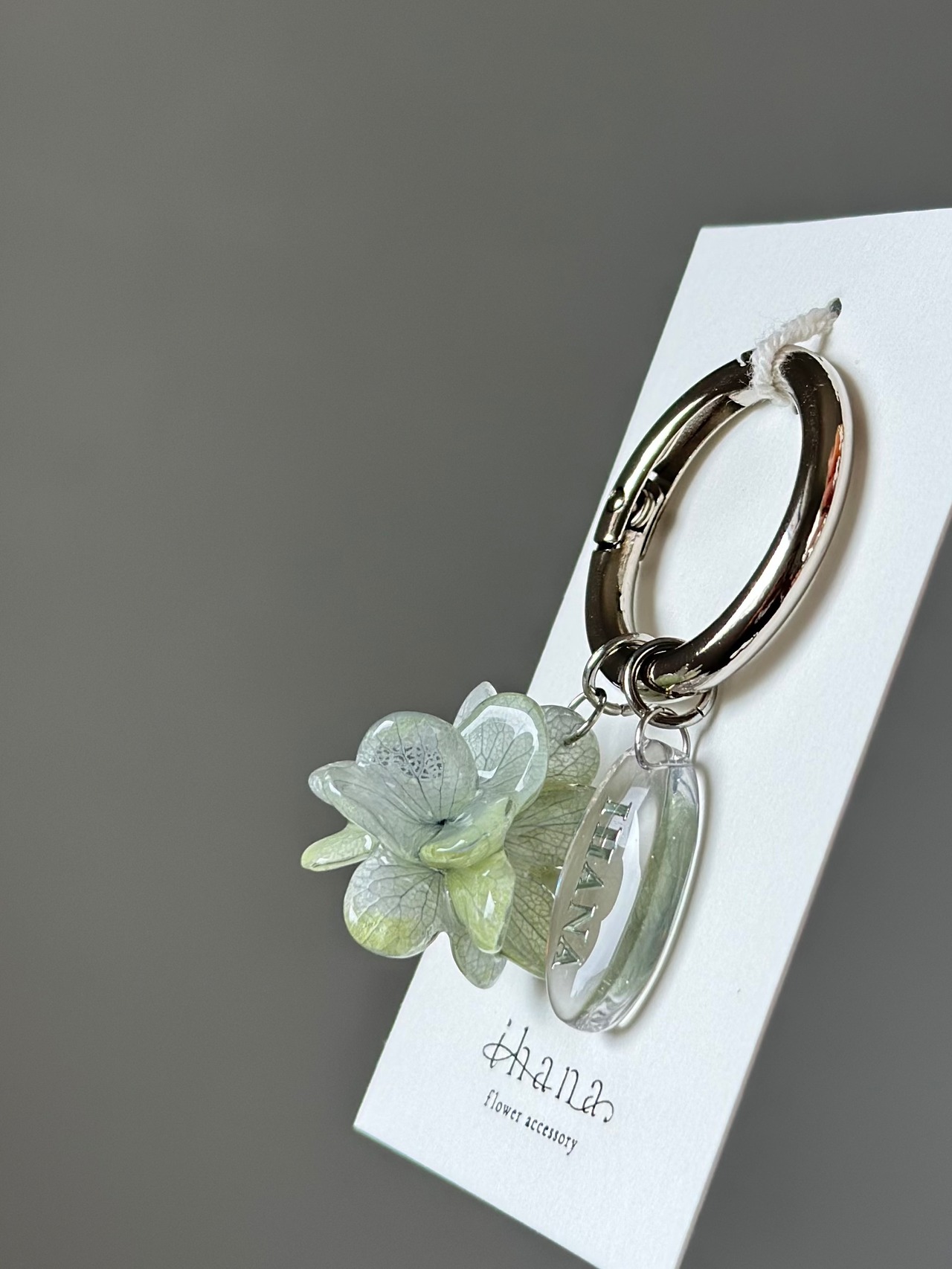 hydrangea keychain【name plate】