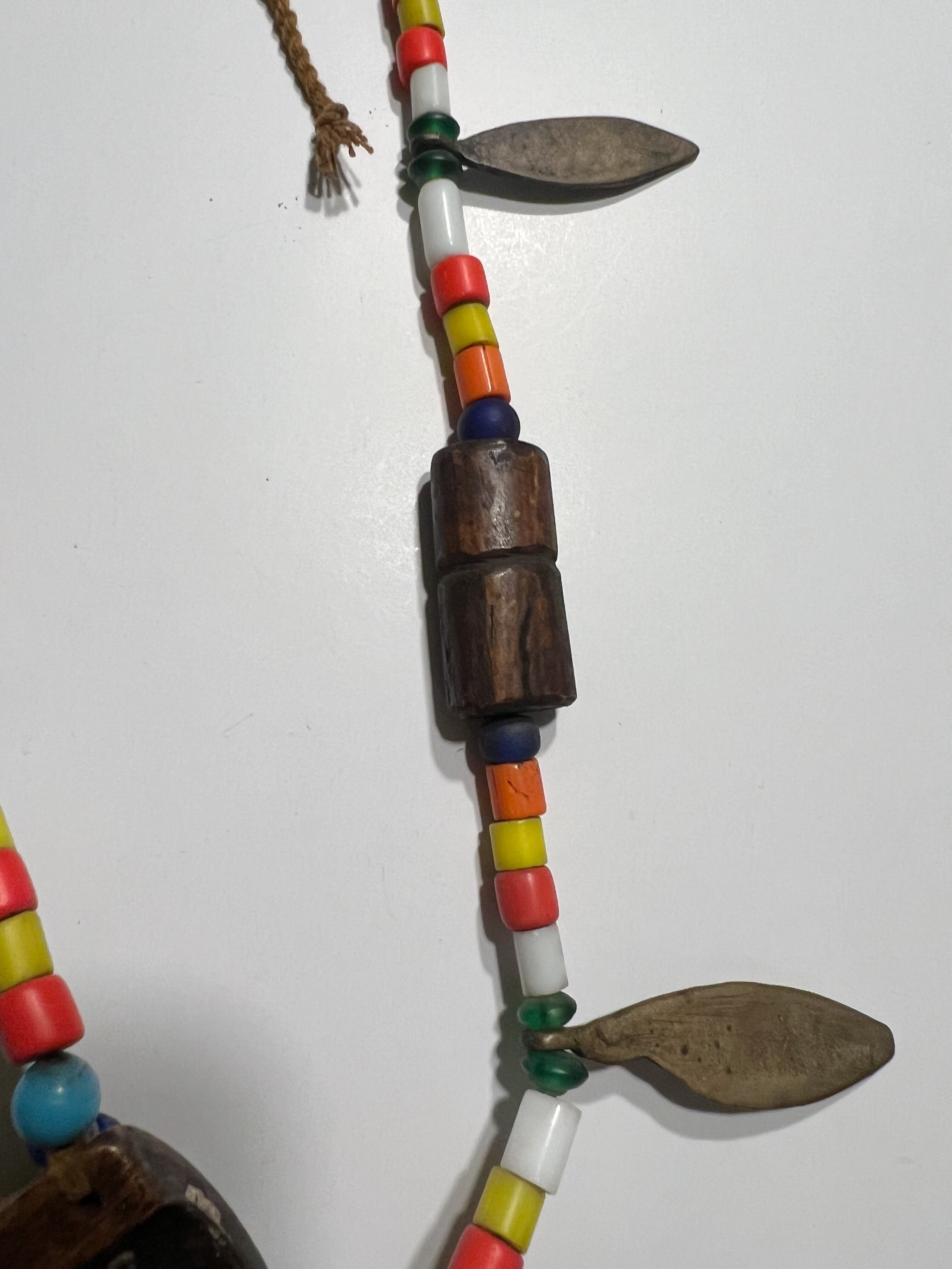 Vintage NAGA wood face Necklace ( ヴィンテージ ナガ族 ウッド