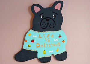 wood objet 原画 「Life is Delicious」フレブル