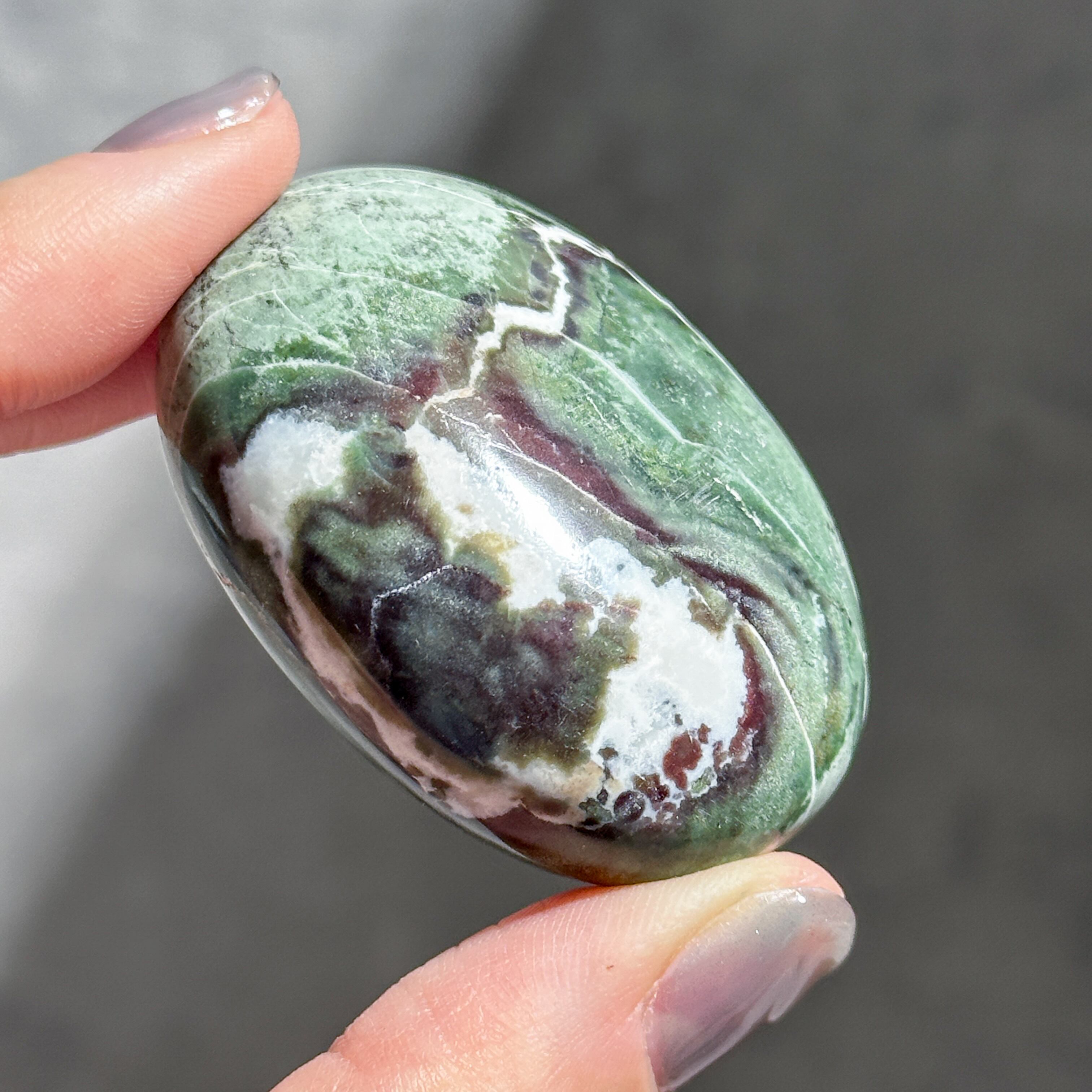 グリーンサードオニキス パームストーン03◇ Green Sardonyx ◇天然石