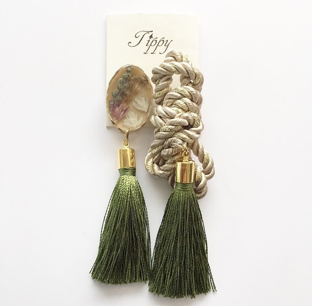 rope tassel pierce / earring