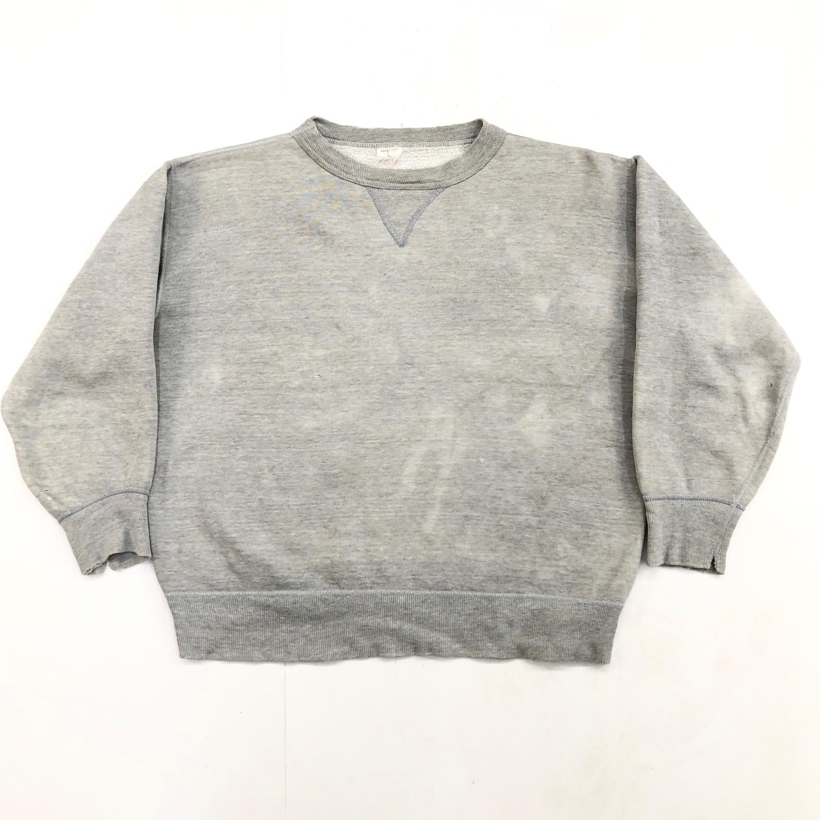 50s 60s ラッセル Russell スウェット　前V 無地 RUSSELL ATHLETIC ラッセル 50- 60年代 USA製 貼り付け 前V おそらく