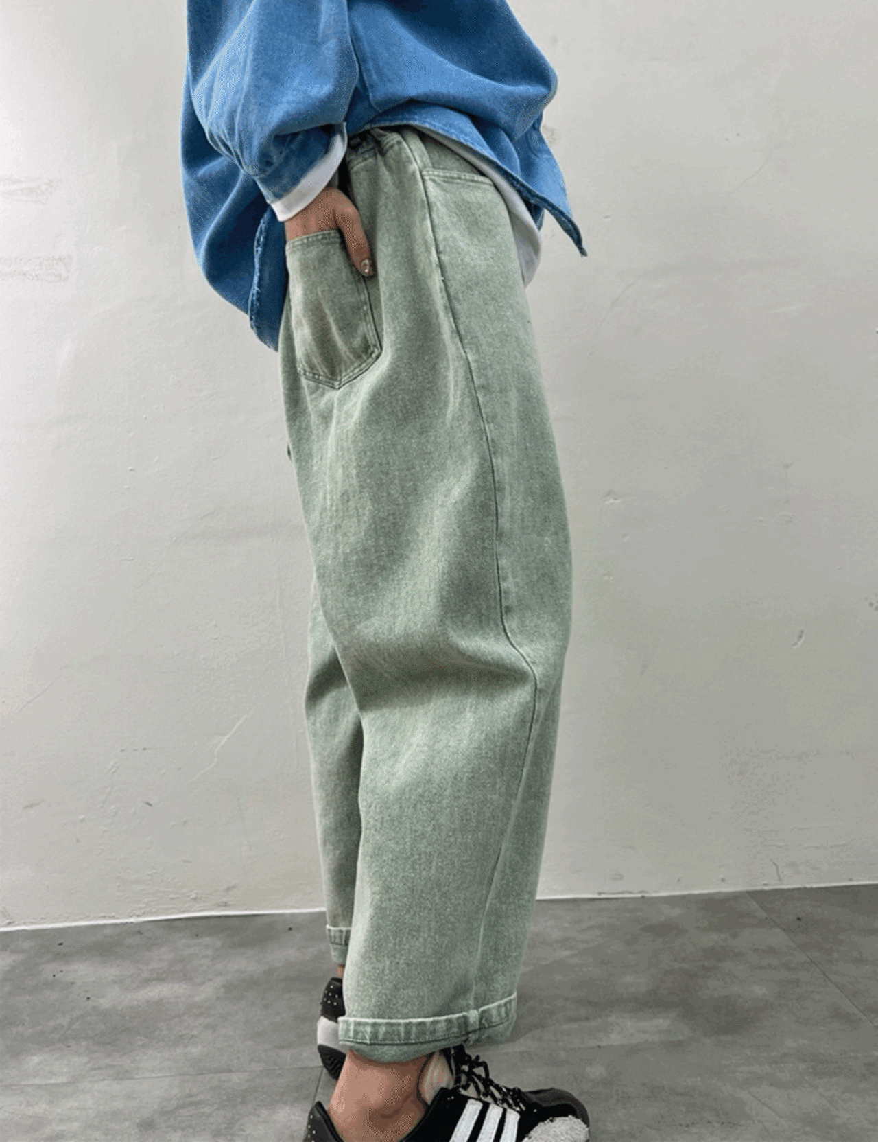 【25ss】Pigment  Button Baggy Pants_2colors