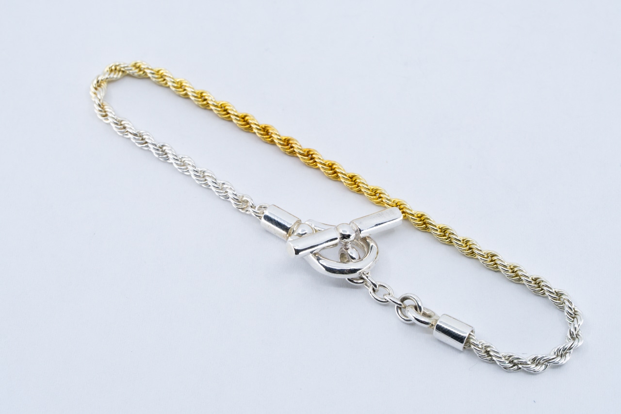 BN-106 Horseshoe Rope chain Bracelet(small)( 24K Gradient Gold Plated)