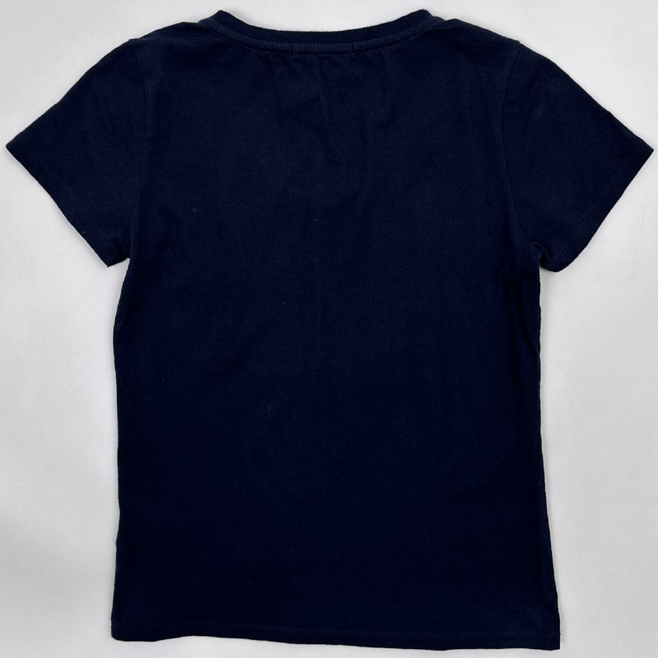 LACOSTE ラコステ ワンポイント刺繍 Vネック 半袖 Tシャツ サイズ 34 /ネイビー/ファブリカ