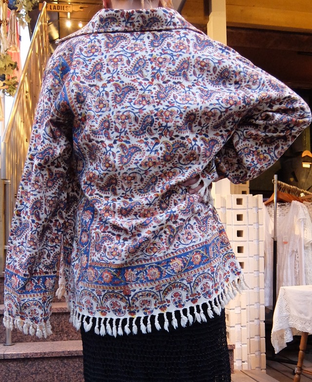 India fringe jacket／インド綿 フリンジ ジャケット | BIG TIME
