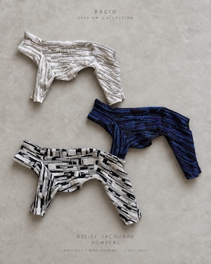 RELIEF JACQUARD ROMPERS