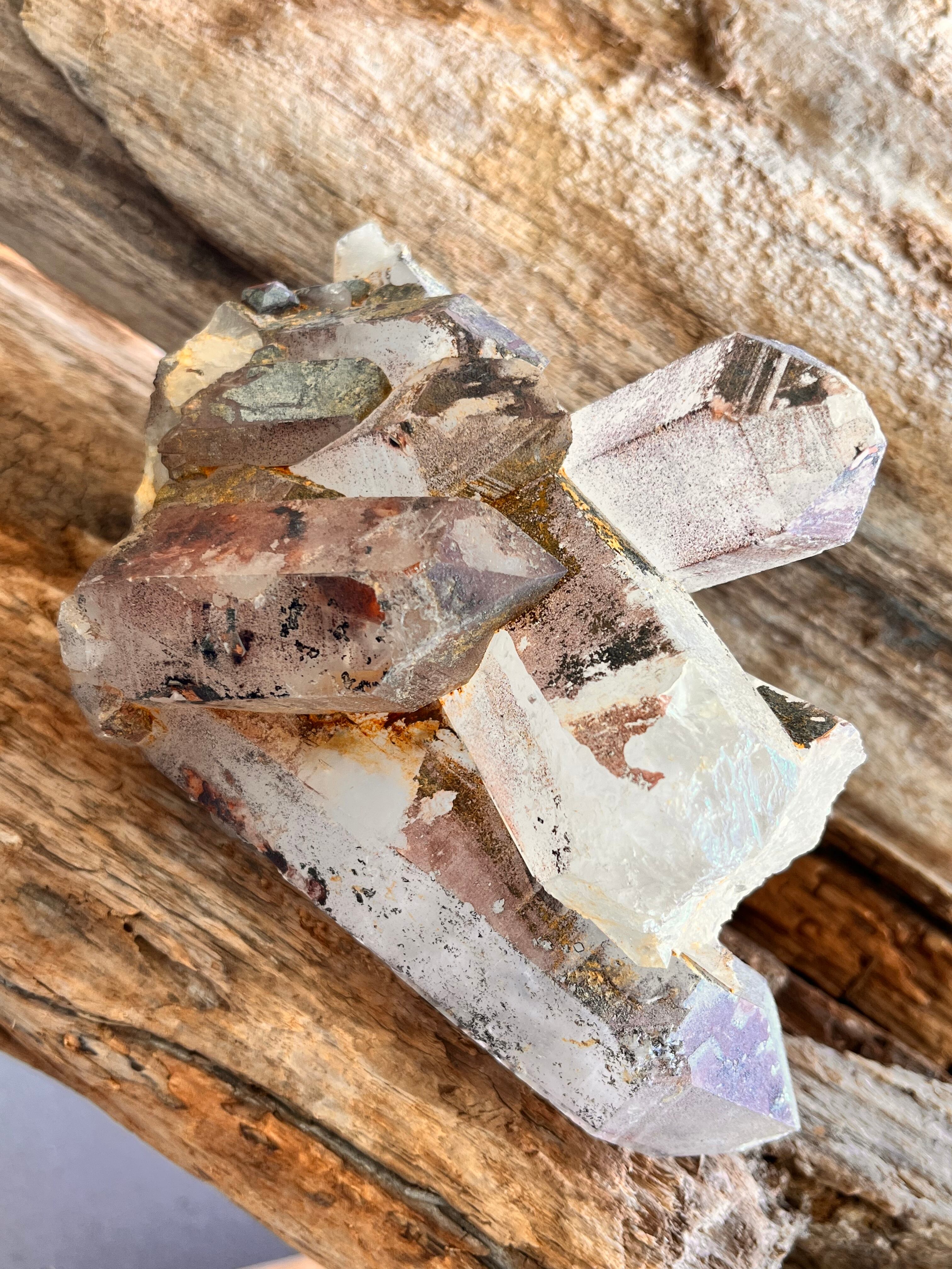 高品質　アポフィライト　水晶と共生 極上アポフィライト(魚眼石)結晶ポイント詰め合わせ約25グラム 粒の