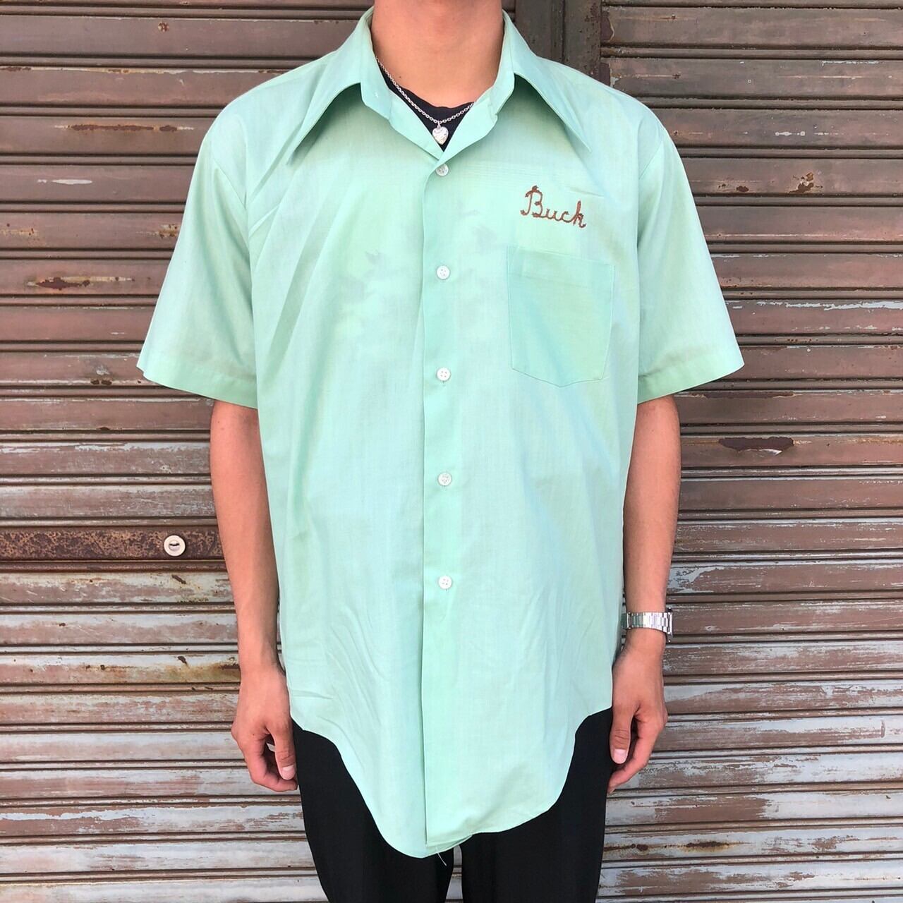 70s Kmart Perament Press シャツ ウエスタンシャツ チェーンステッチ 