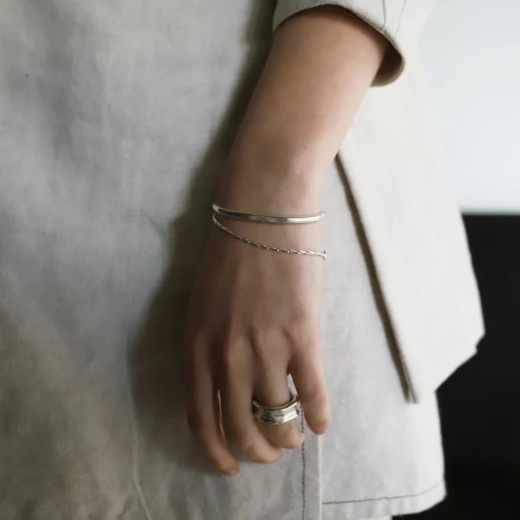 TEN.(テン) バリーコーンチェーンブレスレット SV | サウスオレンジ