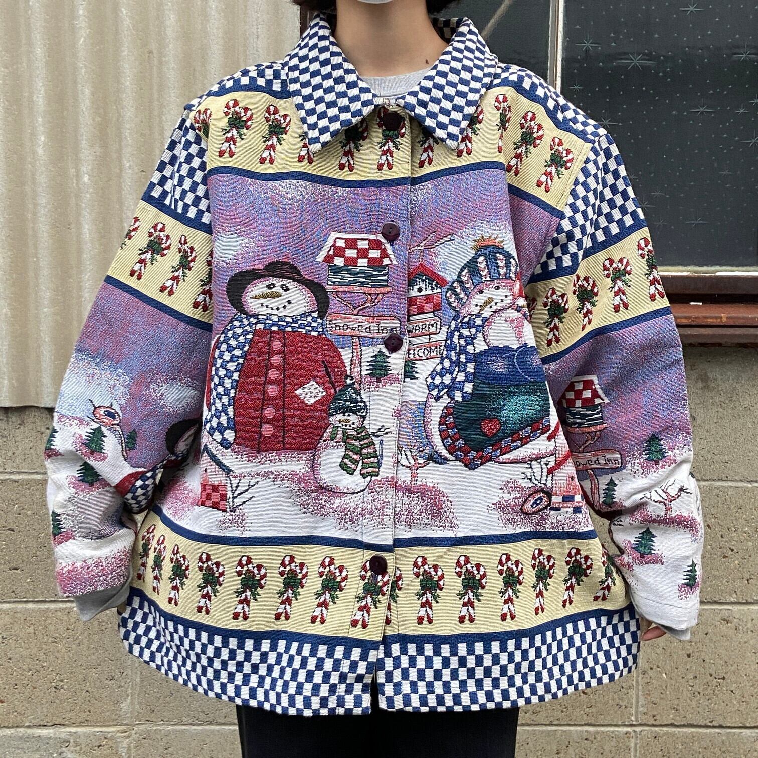 80年代〜90年代 Willow Ridge ゴブラン織り 総柄 コットンジャケット