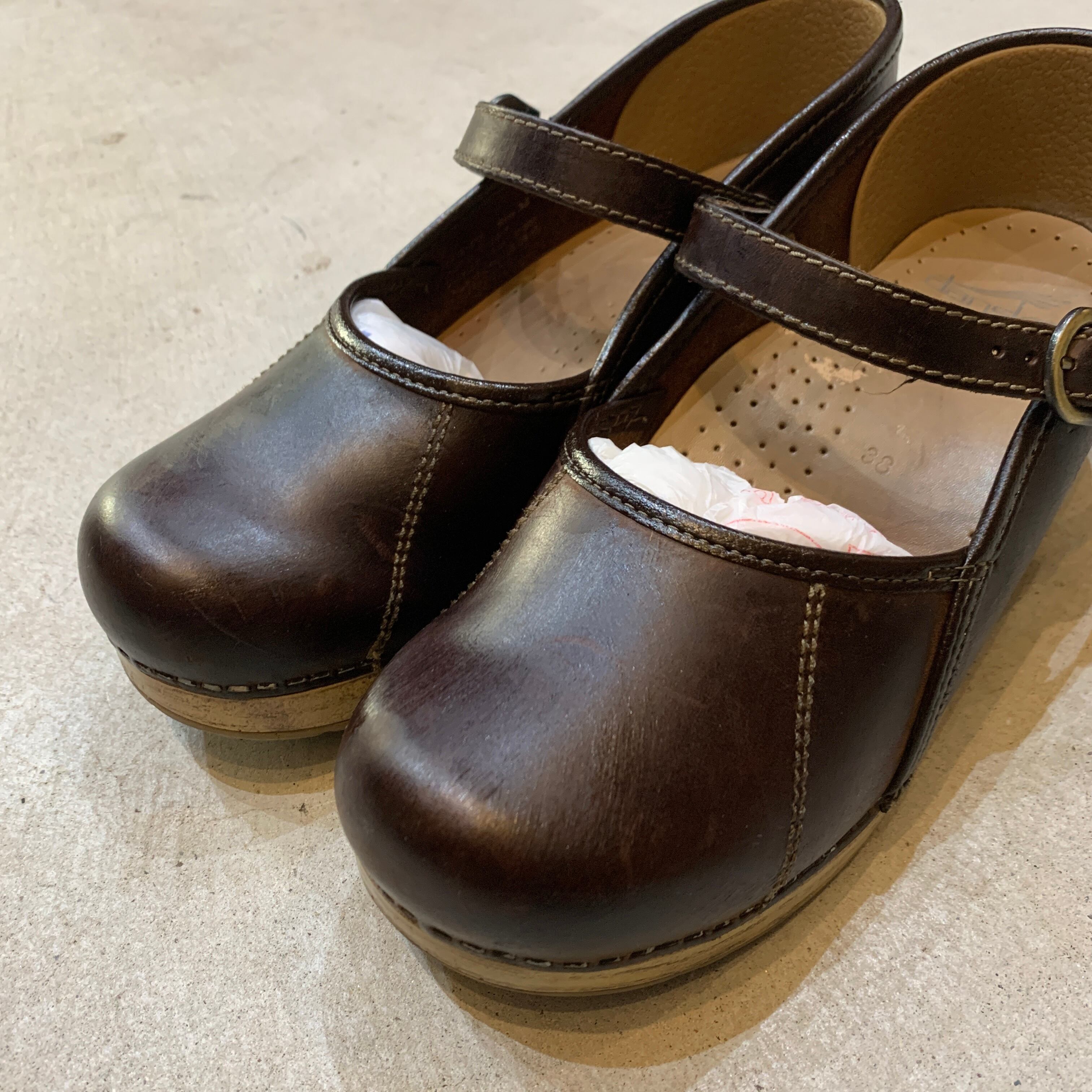 dansko ダンスコ マルセル marcelle 厚底 茶 レディース24 | 古着屋 Uan