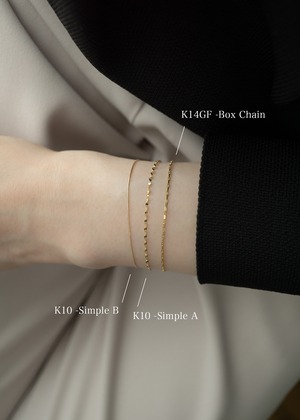 K14GF -Box Chain Bracelet-