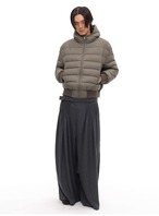 JCAESAR STUDIO Loose Hooded Ribbed Down Jacket