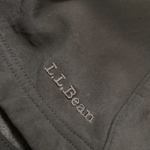 【L.L.Bean】レディース ナイロン ジャケット ブルゾン 裏地フリース 刺繍ロゴ ライトアウター ジップアップ アウトドア エルエルビーン L US古着