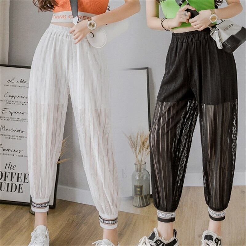 パンツ 9パンツ ハーレムパンツ 折り目 薄い ハイウエスト メッシュ かわいい シンプル カジュアル 大人 上品 おしゃれ お洒落 かっこいい こなれ感 ボーイッシュ スポーティー クール 主役級 無地 春 夏 秋 10代 20代 30代 レディース 女性用 ママ 学生 通学 デート お出かけ 女子会 休日 イベント リゾート 旅行 海 プール ショッピング 普段使い お揃い 双子 韓国 韓国系 オルチャン ファッション コーデ 楽ちん サイズ S M L XL 色展開 白 ホワイト 黒 ブラック