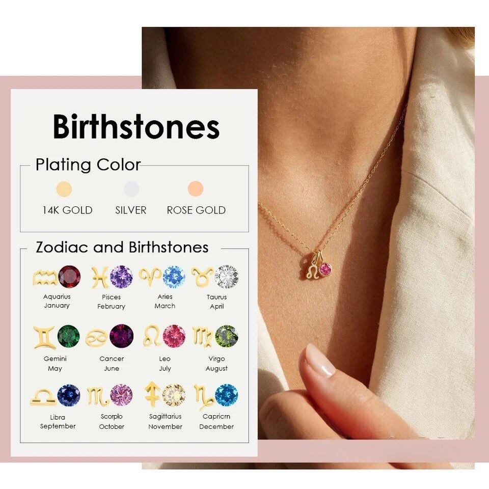 金アレ対応 birthdaystonenecklace (0247)