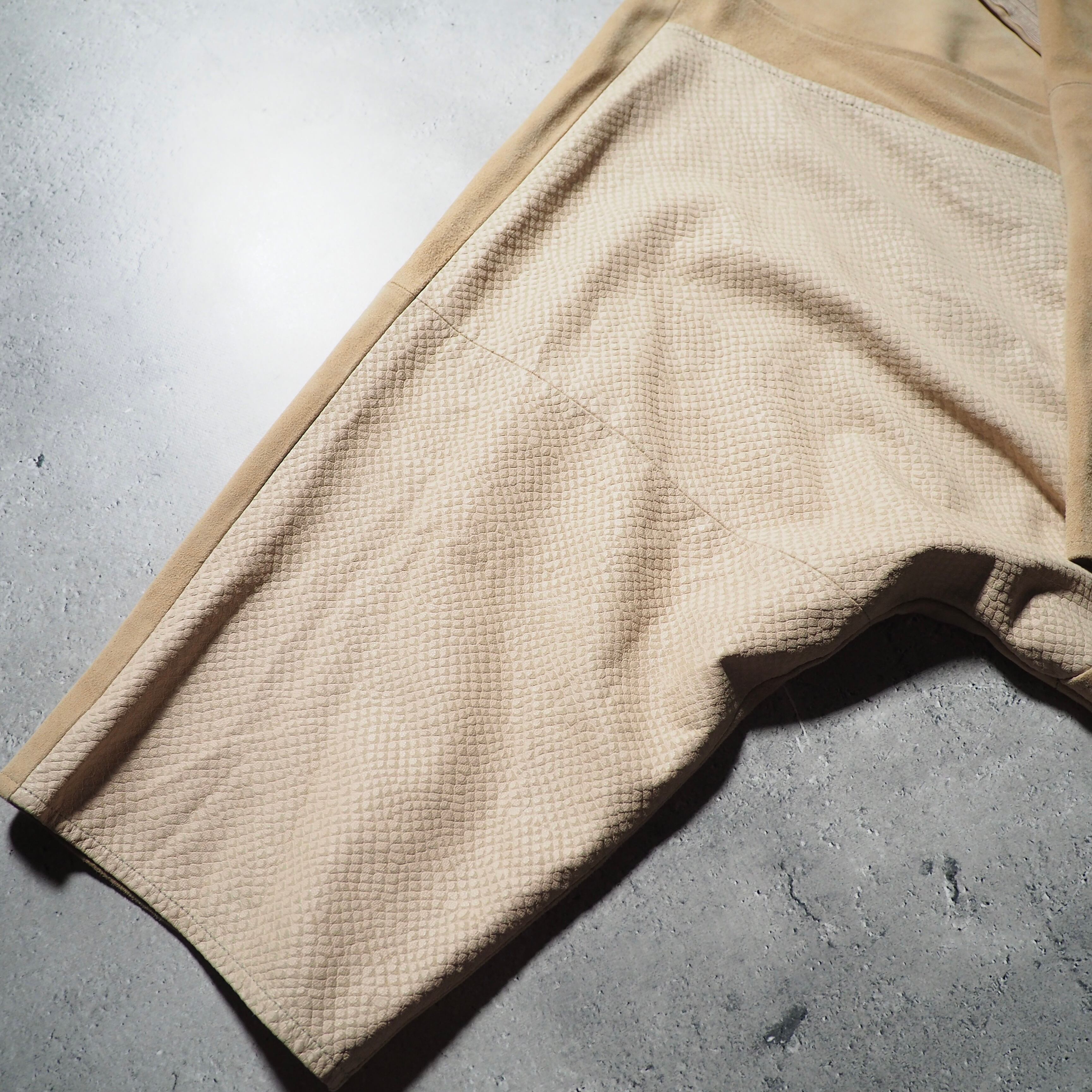 ” Unknown ” suede leather custom vintage loose pull over Tee