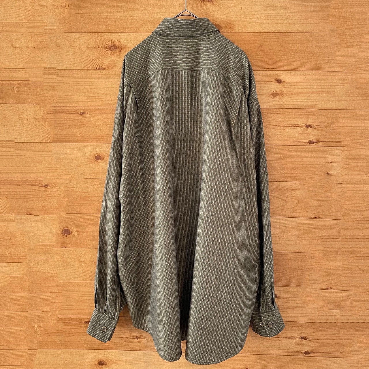 【MONDO di MARCO】イタリア製 長袖シャツ ストライプ 柄シャツ 柄物 ボタンダウン EU古着 ヨーロッパ古着