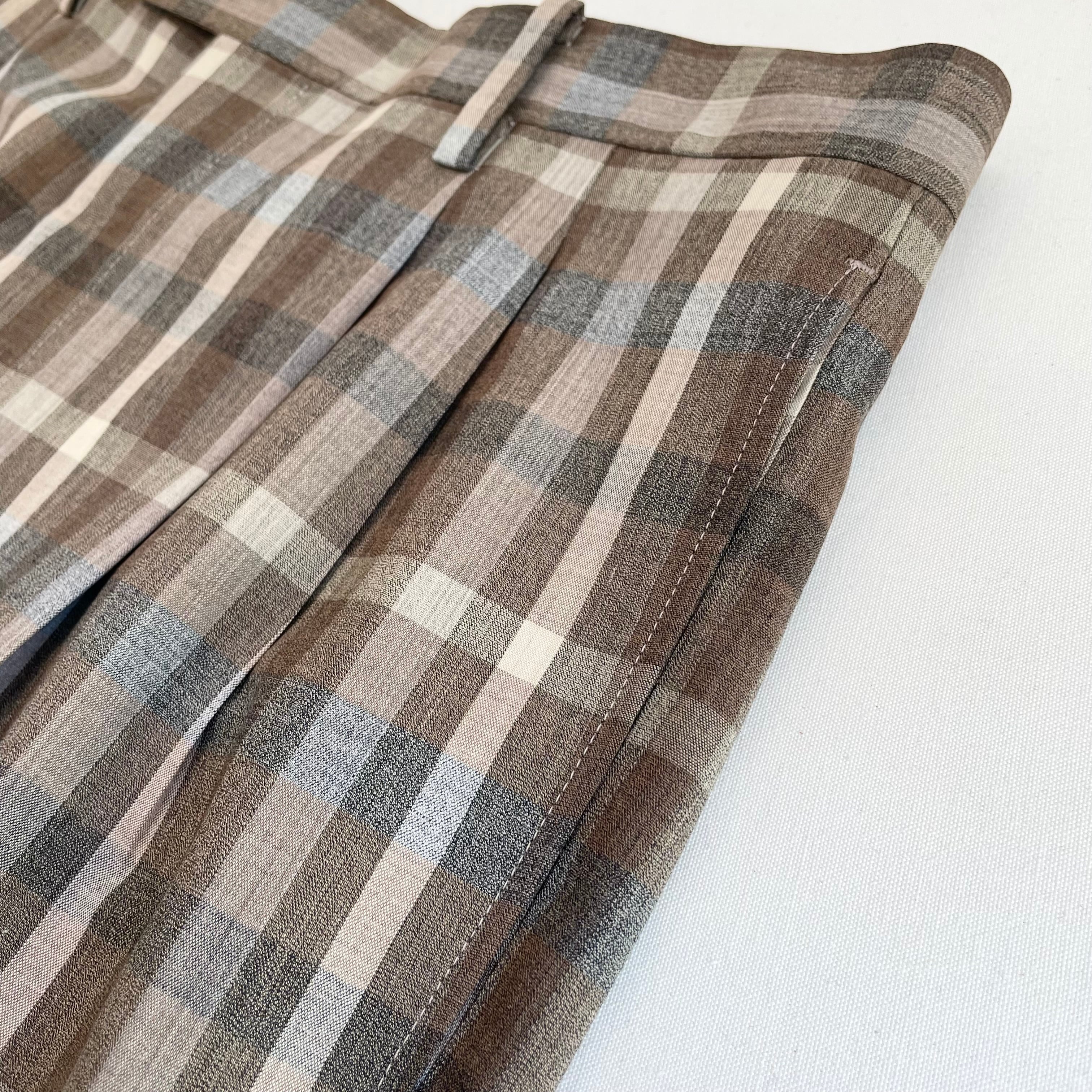 AURALEE(オーラリー)2026ss SUPER FINE TROPICAL WOOL CHECK TWO-TUCK