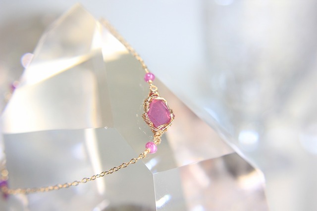 ルビー✨チェーンブレスレット