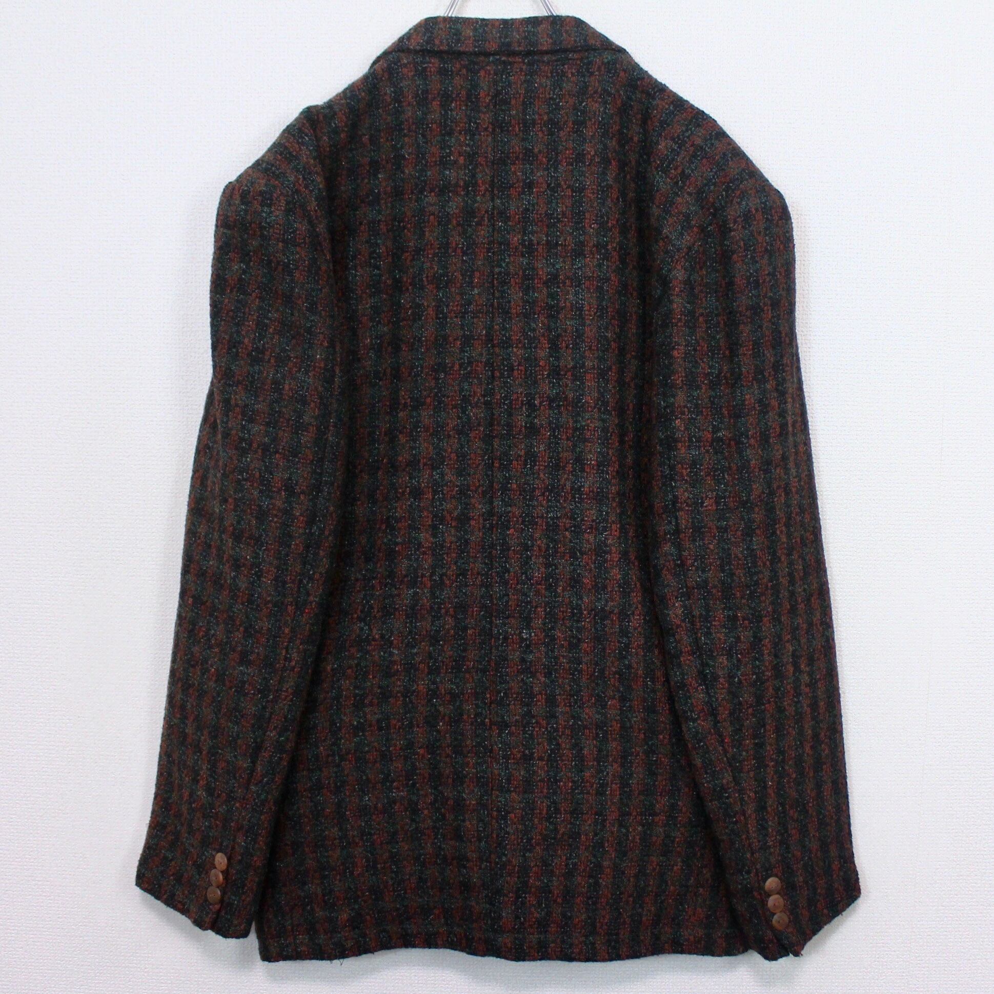 Caka act2】Check Pattern Vintage Tweed Tailored Jacket | Caka(カカ 
