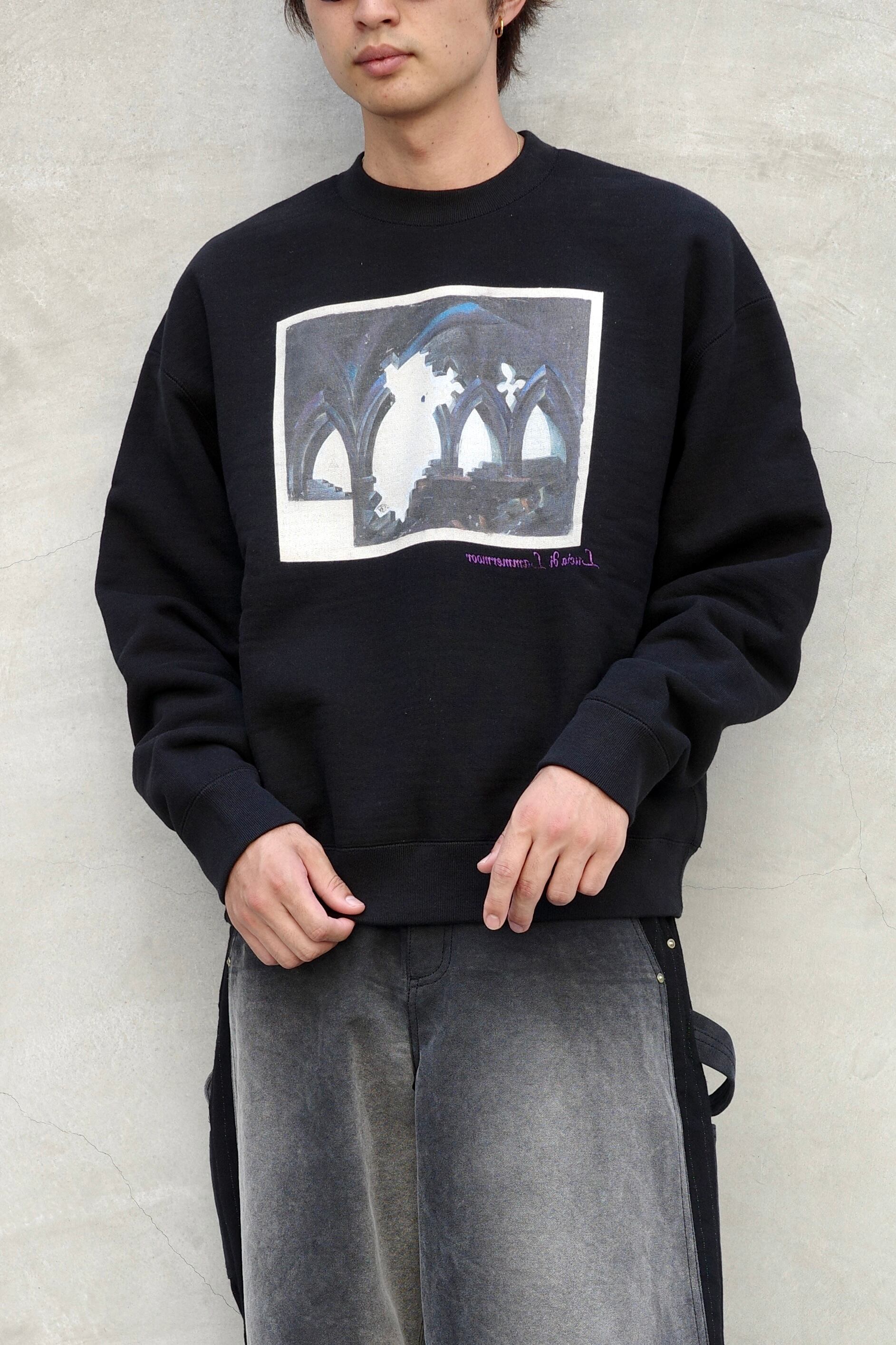 KHOKI 【Printed sweat shirt -Black-】